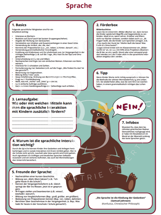 Förderposter Sprache