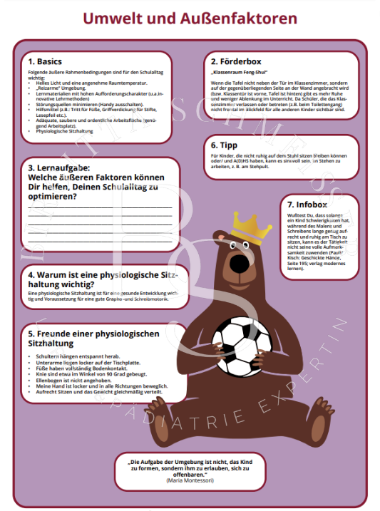 Förderposter Umwelt- und Außenfaktoren Förderposter Umwelt- und Außenfaktoren