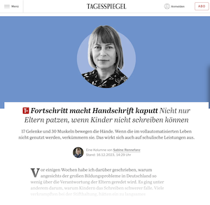 Tagesspiegel - Fachliche Beratung durch Birgitta Schmeißer Tagesspiegel - Fachliche Beratung durch Birgitta Schmeißer